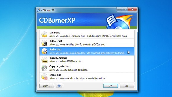 Software DVD Burning Gratis CDBurnerXP