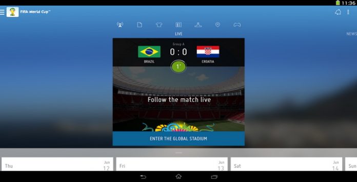 Aplikasi Android Melihat Live Score Sepakbola Piala Dunia 2014