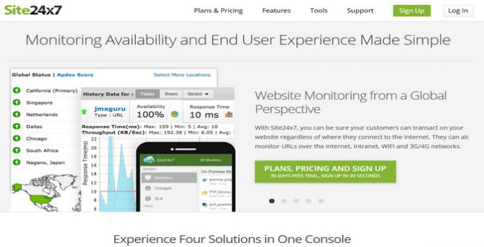 Aplikasi Web Site24x7 Server Dan Layanan Monitoring Situs Aplikasi Web Site24x7 - Server Dan Layanan Monitoring Situs
